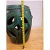 Image 7 : Ceramic Barrel-Shaped Stand w/ Stud Accents 13" Dia, 18" H