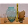 Image 9 : Qty 3 Glass Vases, Misc Styles & Sizes