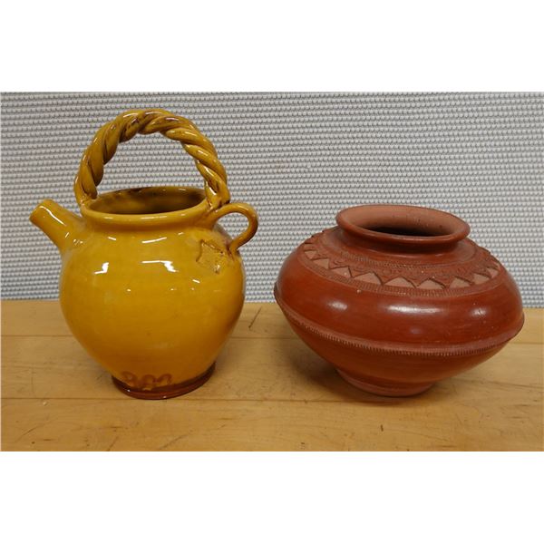 Glazed Ceramic Tea Pot & Round Vase, Misc Styles & Sizes