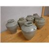 Image 3 : Qty 6 Ceramic Glazed Jars Approx. 4" Dia, 7" L