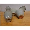 Image 5 : Qty 6 Ceramic Glazed Jars Approx. 4" Dia, 7" L