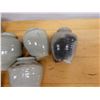 Image 6 : Qty 6 Ceramic Glazed Jars Approx. 4" Dia, 7" L