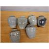 Image 7 : Qty 6 Ceramic Glazed Jars Approx. 4" Dia, 7" L