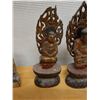 Image 4 : Qty 3 Carved Buddha Statues,  Approx. 4" Dia, 12" H