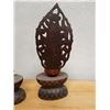 Image 7 : Qty 3 Carved Buddha Statues,  Approx. 4" Dia, 12" H