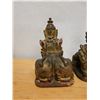 Image 4 : Qty 2 Carved Mythical Half-Human, Half-Lion Creature Figures Approx. 8" x 13" H