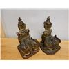 Image 6 : Qty 2 Carved Mythical Half-Human, Half-Lion Creature Figures Approx. 8" x 13" H