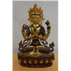 Image 1 : Carved Bodhisattva of Compassion Figure 8" x 11.5" H