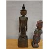 Image 4 : Carved Standing Buddha Statue & Guardian Figure, Misc Sizes