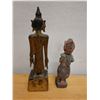 Image 5 : Carved Standing Buddha Statue & Guardian Figure, Misc Sizes