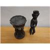 Image 2 : Carved Tribal Stool & Male Figure, Misc Sizes