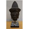 Image 1 : Carved Buddha Deity Figure, Mounted on Square Base 6" x 11" H