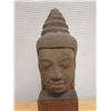 Image 2 : Carved Buddha Head on Wooden Base 4" x 12" H