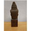 Image 4 : Carved Buddha Head on Wooden Base 4" x 12" H