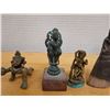 Image 3 : Qty 6 Asian Metal Religious Figurines, Misc Poses & Sizes