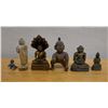 Image 1 : Qty 6 Asian Buddha Figurines, Misc Poses & Sizes