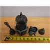 Image 10 : Qty 4  Ritual Oil Lamps & Bells, Misc Sizes