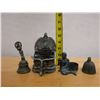 Image 11 : Qty 4  Ritual Oil Lamps & Bells, Misc Sizes