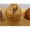 Image 5 : Qty 6 Painted Decorative Gourds, Misc Sizes