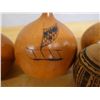 Image 7 : Qty 6 Painted Decorative Gourds, Misc Sizes