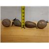 Image 12 : Qty 4 Carved Fruit & Nut Shaped Décor, Misc Sizes