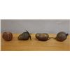 Image 1 : Qty 4 Carved Fruit & Nut Shaped Décor, Misc Sizes