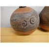 Image 4 : Qty 2 Carved Gourd Containers, Misc Styles & Sizes