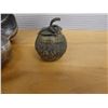 Image 9 : Qty 4 Carved Pumpkin & Nut Trinket Boxes, Misc Sizes