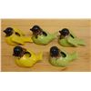 Image 1 : Qty 5 Ceramic Bird Pottery Planters or Candle Holders Approx. 4" x 4" H