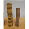 Image 4 : Qty 6 Carved Bamboo Containers, Misc Sizes