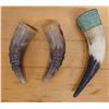 Image 1 : Qty 3 Vintage Drinking Horns, Misc Sizes