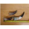 Image 7 : Qty 3 Vintage Drinking Horns, Misc Sizes