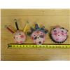 Image 11 : Qty 3 Folk Art Carved Coconut Masks, Misc Sizes