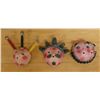 Image 1 : Qty 3 Folk Art Carved Coconut Masks, Misc Sizes