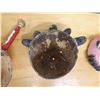 Image 7 : Qty 3 Folk Art Carved Coconut Masks, Misc Sizes