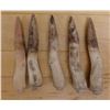 Image 1 : Qty 5 Vintage Ceramic Awl Tools or Spears, Approx. 2" Dia, 9" L