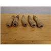 Image 2 : Qty 5 Vintage Ceramic Awl Tools or Spears, Approx. 2" Dia, 9" L