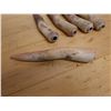 Image 3 : Qty 5 Vintage Ceramic Awl Tools or Spears, Approx. 2" Dia, 9" L