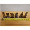Image 6 : Qty 6 Miniature Figurines on Wooden Bases, Approx. 2" x 4" H