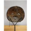 Image 4 : Carved, Painted Ceremonial or Tribal Mask on Metal Stand 5" x 14" H