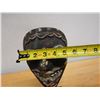 Image 5 : Carved, Painted Ceremonial or Tribal Mask on Metal Stand 5" x 14" H