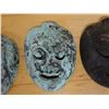 Image 4 : Qty 4 Carved Asian Masks, Misc Sizes