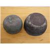Image 5 : Qty 2 Carved Metal Bowls, Misc Sizes