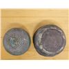 Image 6 : Qty 2 Carved Metal Bowls, Misc Sizes