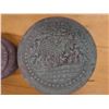 Image 11 : Qty 3 Carved Metal Round Trinket Boxes w/ Lids, Misc Sizes