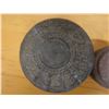 Image 12 : Qty 3 Carved Metal Round Trinket Boxes w/ Lids, Misc Sizes