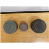 Image 3 : Qty 3 Carved Metal Round Trinket Boxes w/ Lids, Misc Sizes