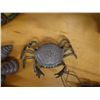 Image 11 : Metal Fish Incense Burner & Round Stained Glass Jar w/ Small Shell & Crab Figurines, Misc Sizes