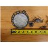 Image 17 : Metal Fish Incense Burner & Round Stained Glass Jar w/ Small Shell & Crab Figurines, Misc Sizes