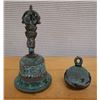 Image 1 : Qty 2 Carved Ceremonial Bells, Misc Sizes